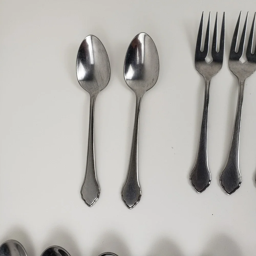 Wm A Rogers Oneida Summer Mist Autumn Glow Stainless Flatware Set 19 Pieces